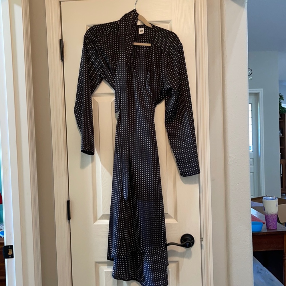 Light weight long sleeve wrap dress